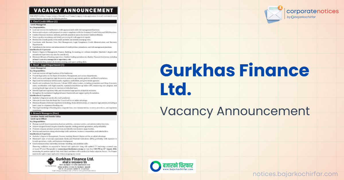 feature 1785996207308 https://bajarkochirfar.com/government-job/gurkhas-finance-limited-announces-vacancies-for-cco-legal-head-and-branch-managers/ | %tags