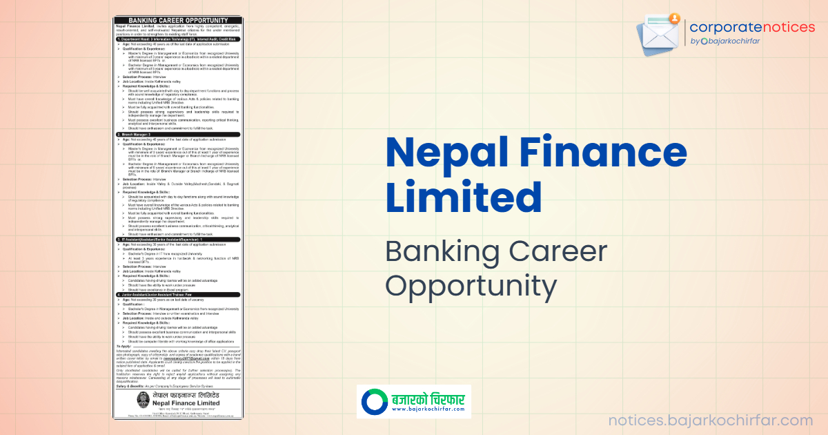 feature 1786604276581 https://bajarkochirfar.com/private-job/nepal-finance-limited-announces-vacancies-for-department-head-branch-manager-and-assistants/ | %tags