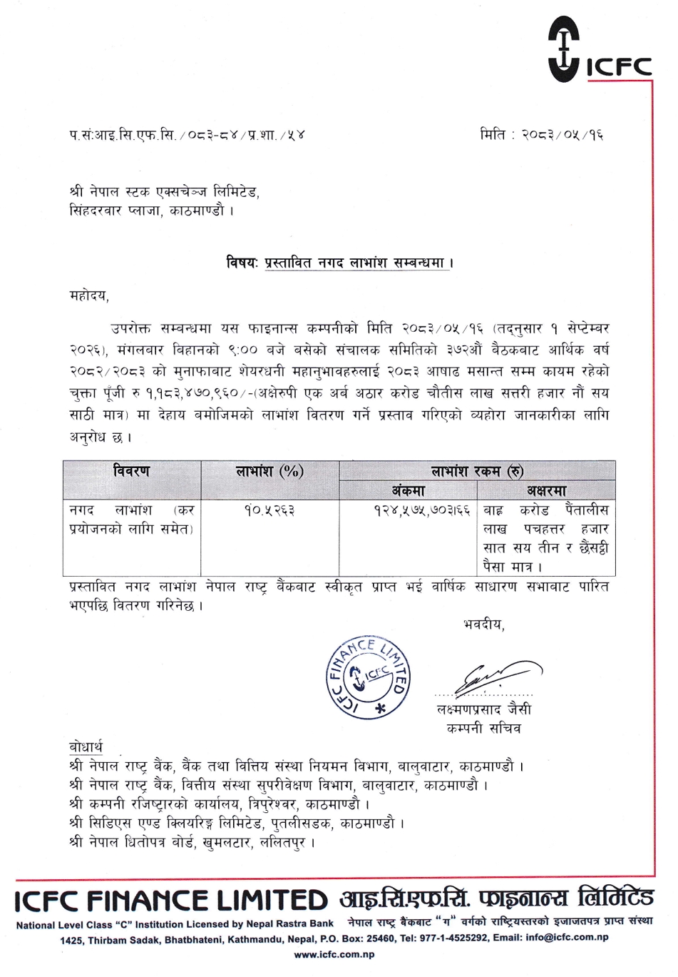 Screenshot 1 9 2026 102432 www.nepalstock.com | आईसीएफसी फाइनान्सको नगद लाभांश घोषणा | BAJARKO CHIRFAR https://bajarkochirfar.com/icfc-finance-announces-cash-dividend Screenshot 1 9 2026 102432 www.nepalstock.com https://bajarkochirfar.com/icfc-finance-announces-cash-dividend | %tags