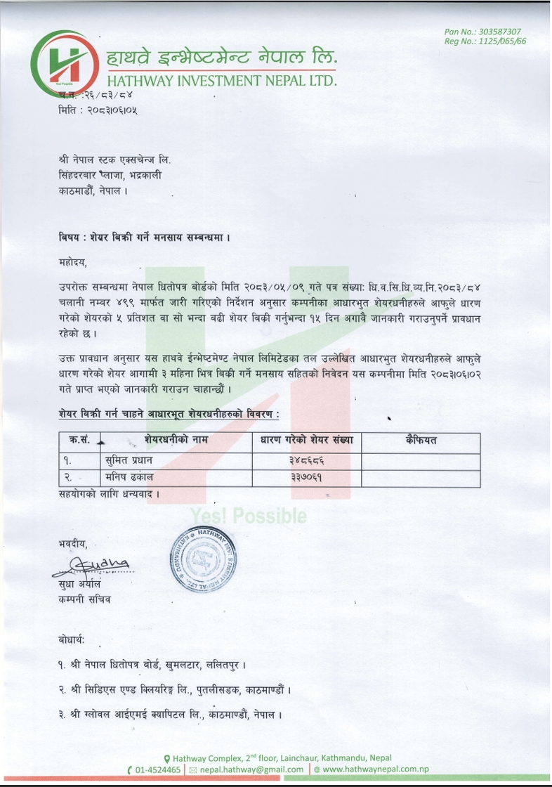 Screenshot 21 9 2026 114310 www.nepalstock.com https://bajarkochirfar.com/hathaway-investments-two-fundamental-shareholders-will-sell-shares-how-many-shares-will-each-sell | %tags