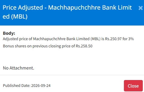 Screenshot 24 9 2026 155645 www.nepalstock.com https://bajarkochirfar.com/price-adjustment-in-bonus-shares-of-2-companies-on-nepse-on-thursday-at-what-price-will-trading-open-now | %tags