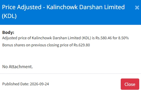 Screenshot 24 9 2026 155653 www.nepalstock.com https://bajarkochirfar.com/price-adjustment-in-bonus-shares-of-2-companies-on-nepse-on-thursday-at-what-price-will-trading-open-now | %tags