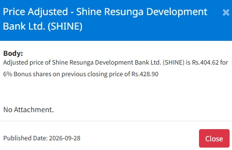 Screenshot 28 9 2026 161438 www.nepalstock.com https://bajarkochirfar.com/price-adjustment-in-bonus-shares-of-3-companies-on-monday-at-what-price-will-trading-open-now | %tags