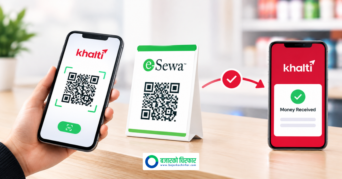 खल्तीबाट इसेवाको QR स्क्यान गर्दा रकम खल्तीमै, प्रयोगकर्ता झुक्किए
