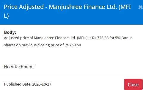 Screenshot 27 10 2026 16452 www.nepalstock.com https://bajarkochirfar.com/price-adjustment-in-bonus-shares-of-2-companies-on-nepse-on-tuesday-at-what-price-will-trading-open-now-2 | %tags