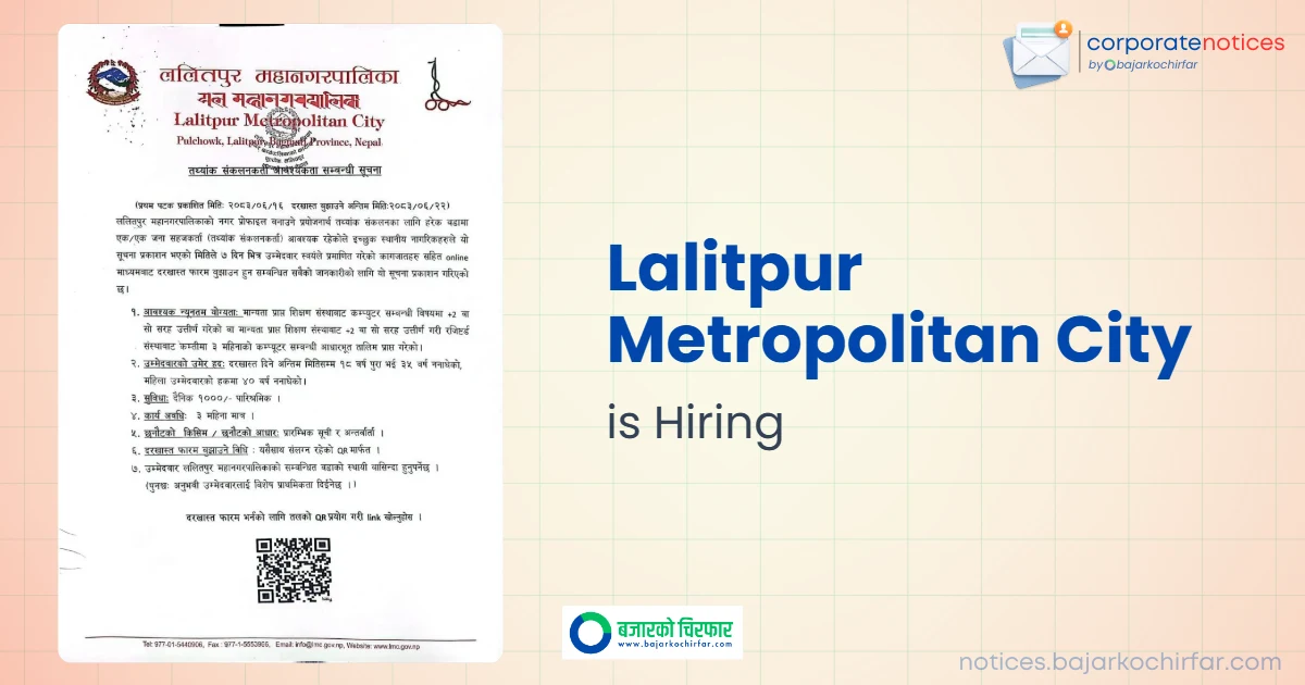 feature 1791104808981 https://bajarkochirfar.com/government-job/employment-opportunities-for-plus-two-passers-in-lalitpur-metropolis-rs-1000-per-day/ | %tags