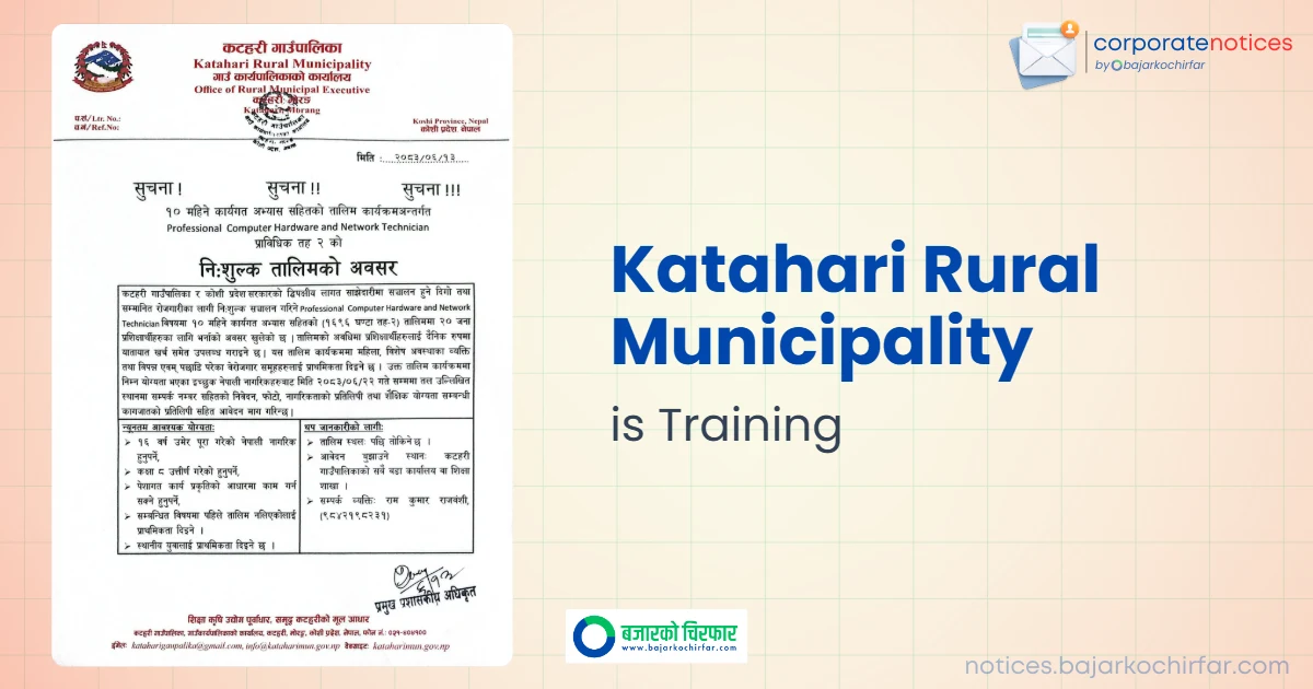 feature 1791445735935 https://bajarkochirfar.com/government-scheme/applications-open-for-free-computer-hardware-and-network-technician-training-in-katahari-rural-municipality/ | %tags