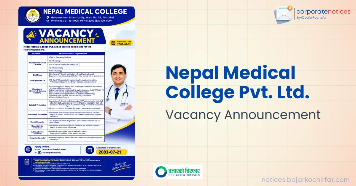 feature 1793343051824 https://bajarkochirfar.com/private-job/job-openings-at-nepal-medical-college-for-which-positions-can-i-apply/ | %tags